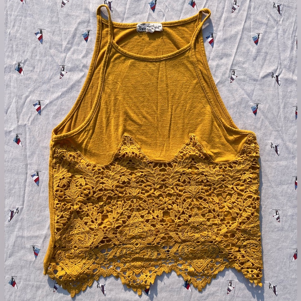 Yellow Lace Top Women’s Extra Small